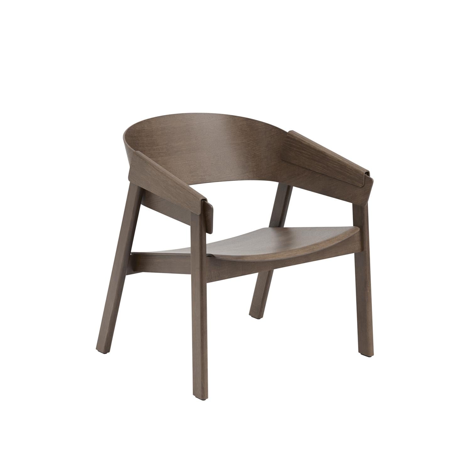 Cadeira de lounge de capa Muuto, manchado marrom escuro