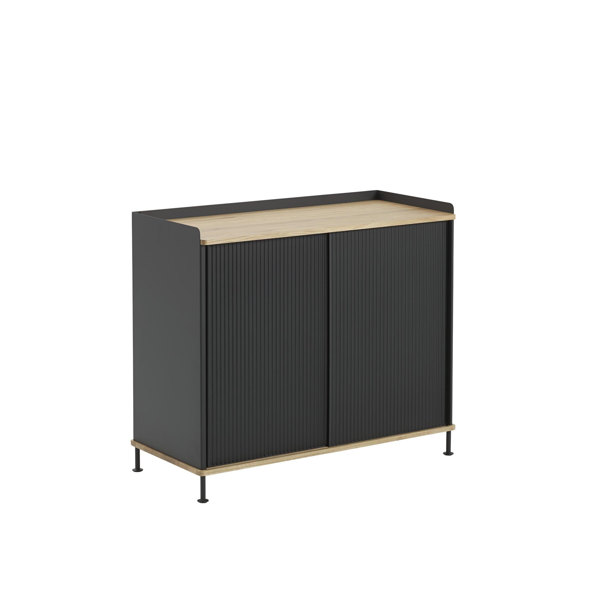 Gabinete Muuto Enfold High, Oak/Negro