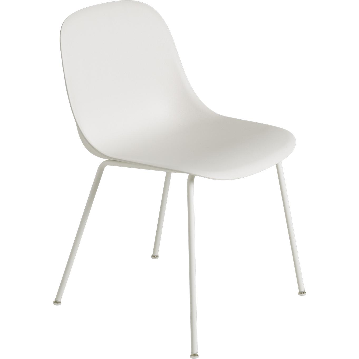 Muuto Fiber Side Chair Tube Base, Fiber Seat, White