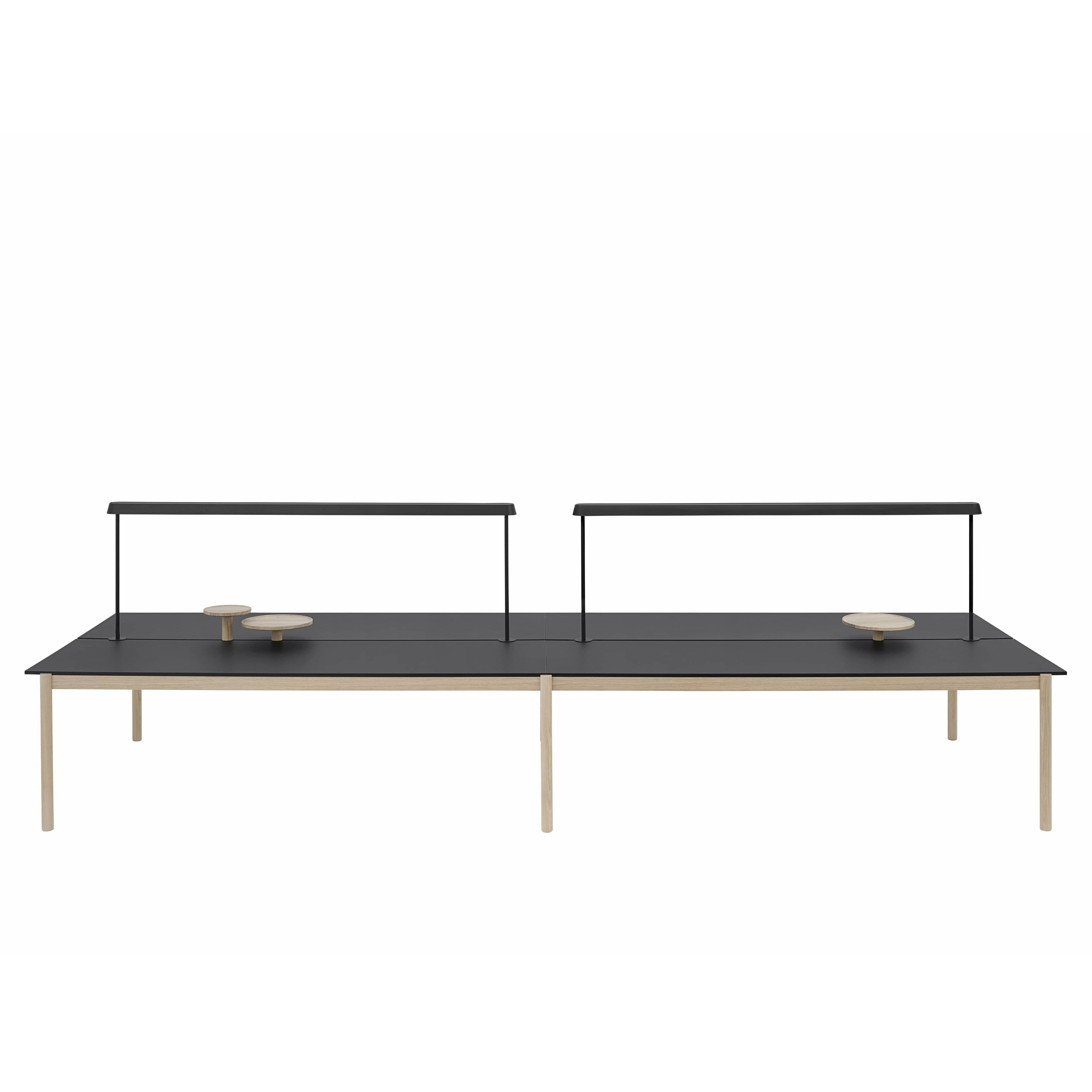 Muuto Linear montierte Lampe 209x71 cm, schwarz