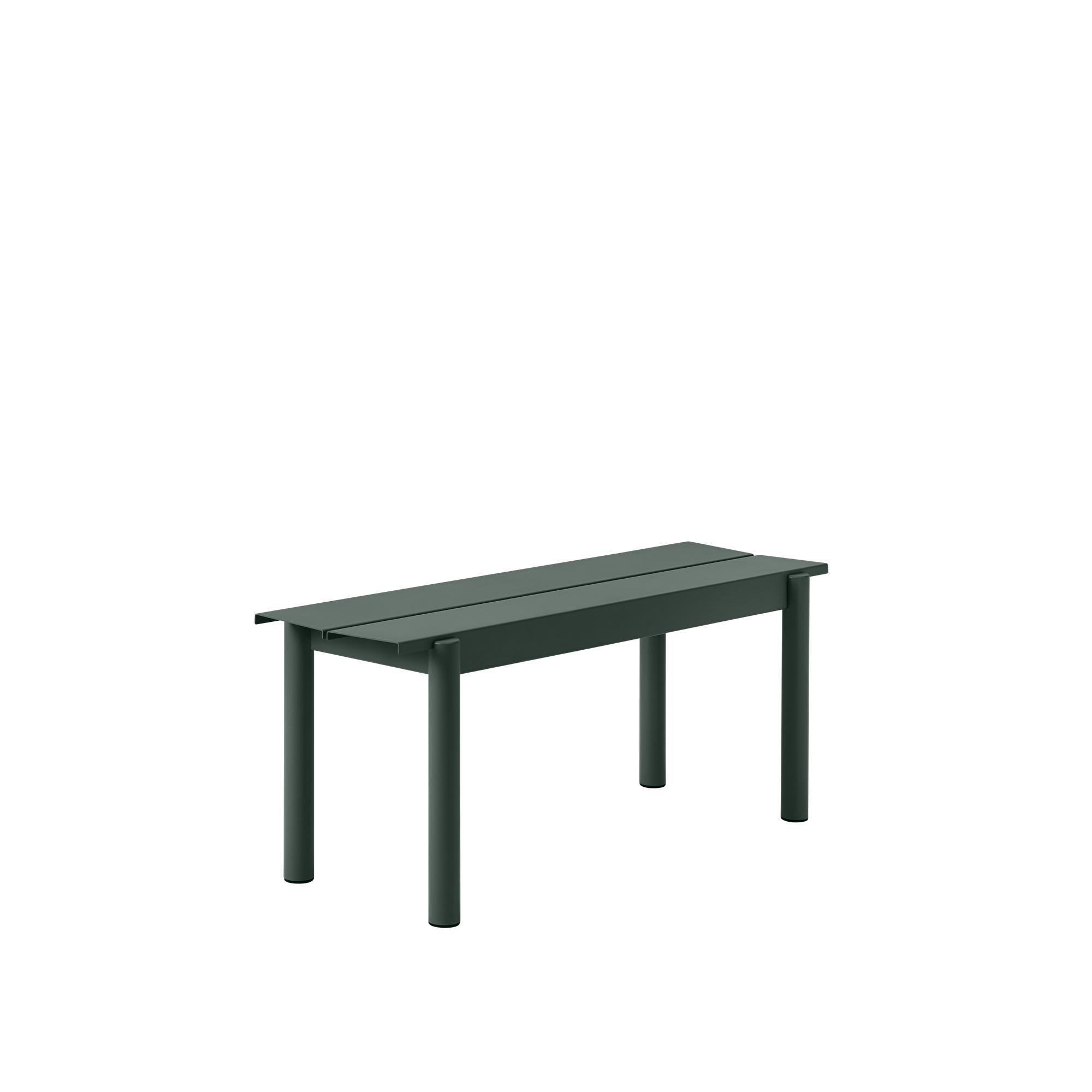 Muuto Banc en acier linéaire L 110 cm, vert