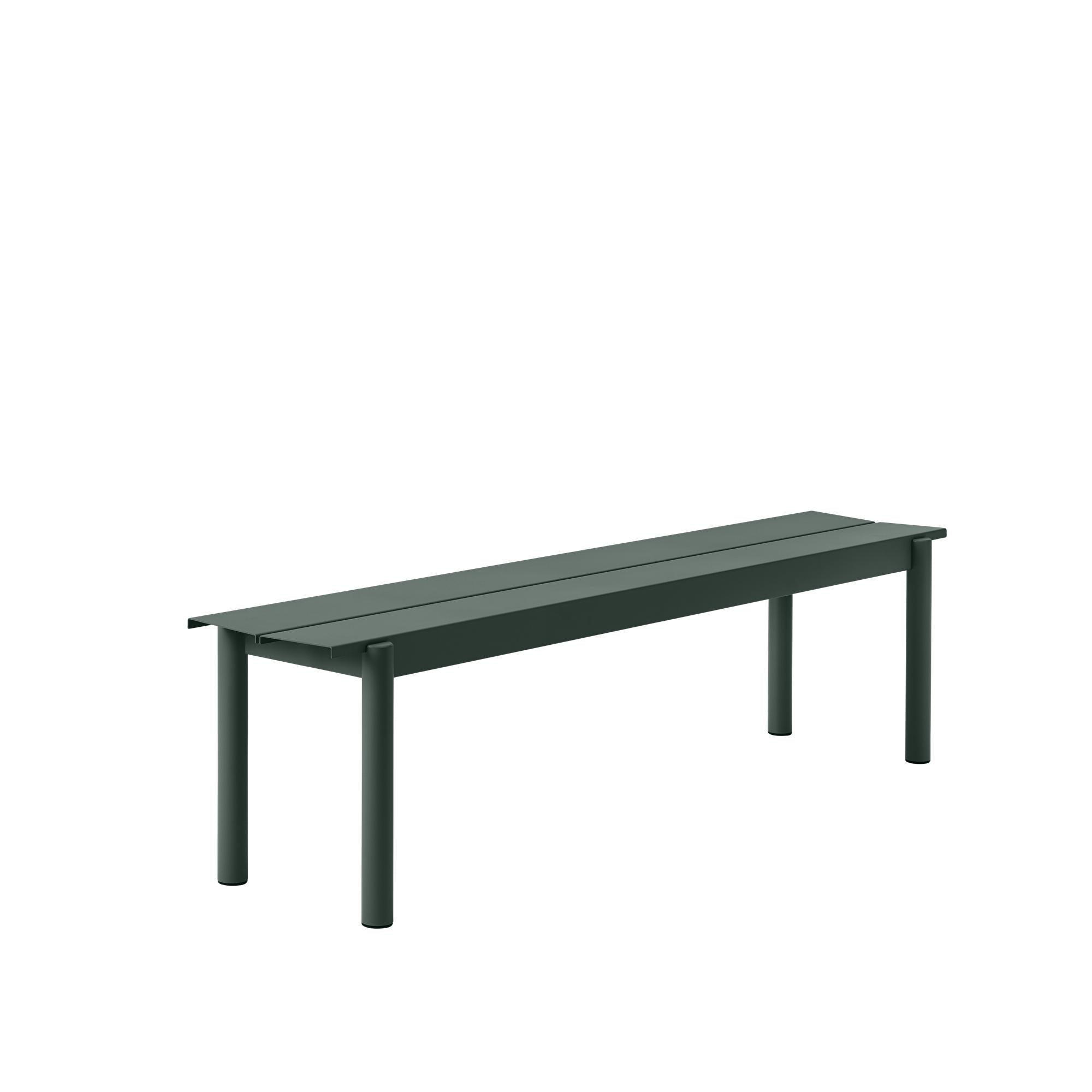 Muuto lineair stalen bank L 170 cm, groen