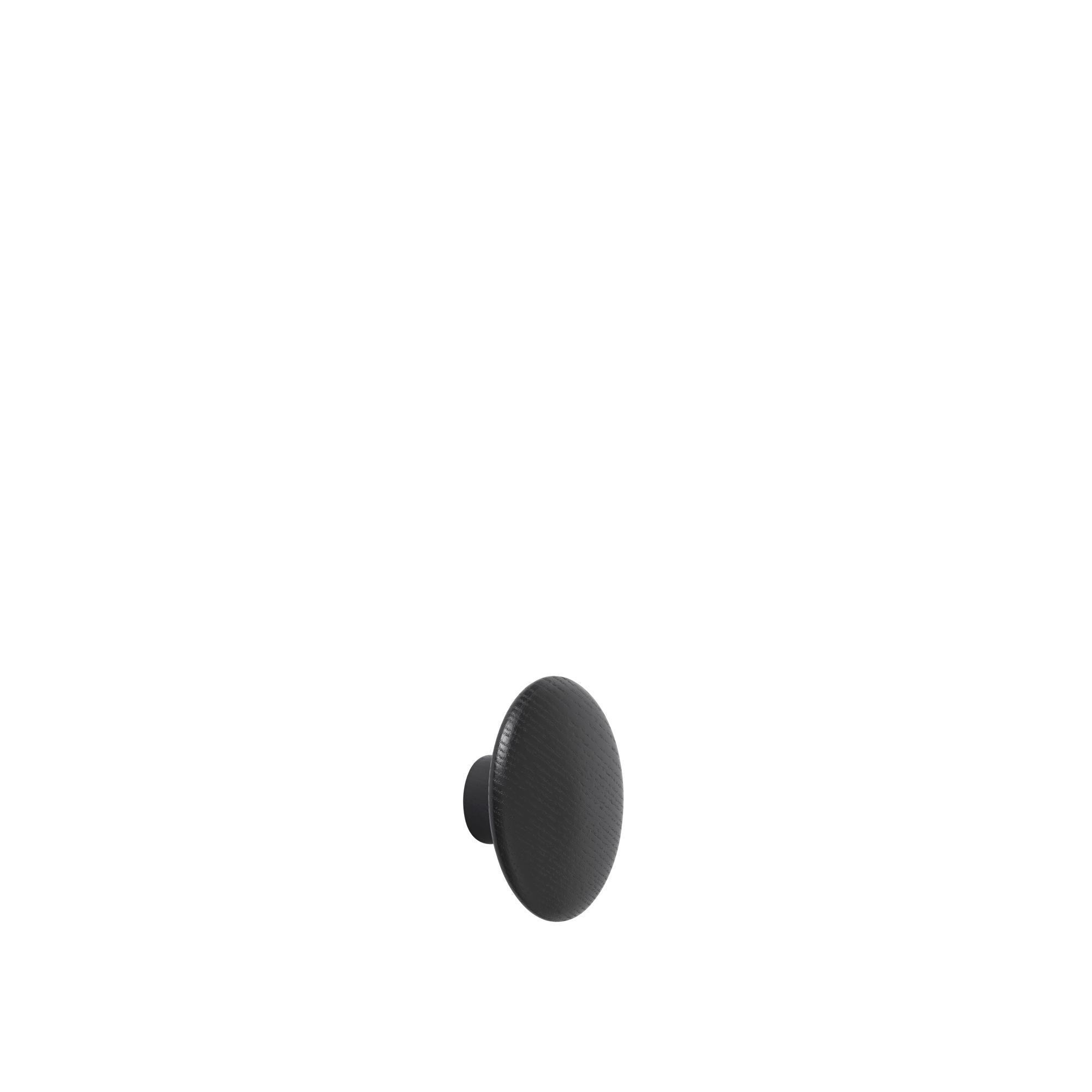 Muuto The Dots Hook Wood Black Wood ø 13 Cm, Black