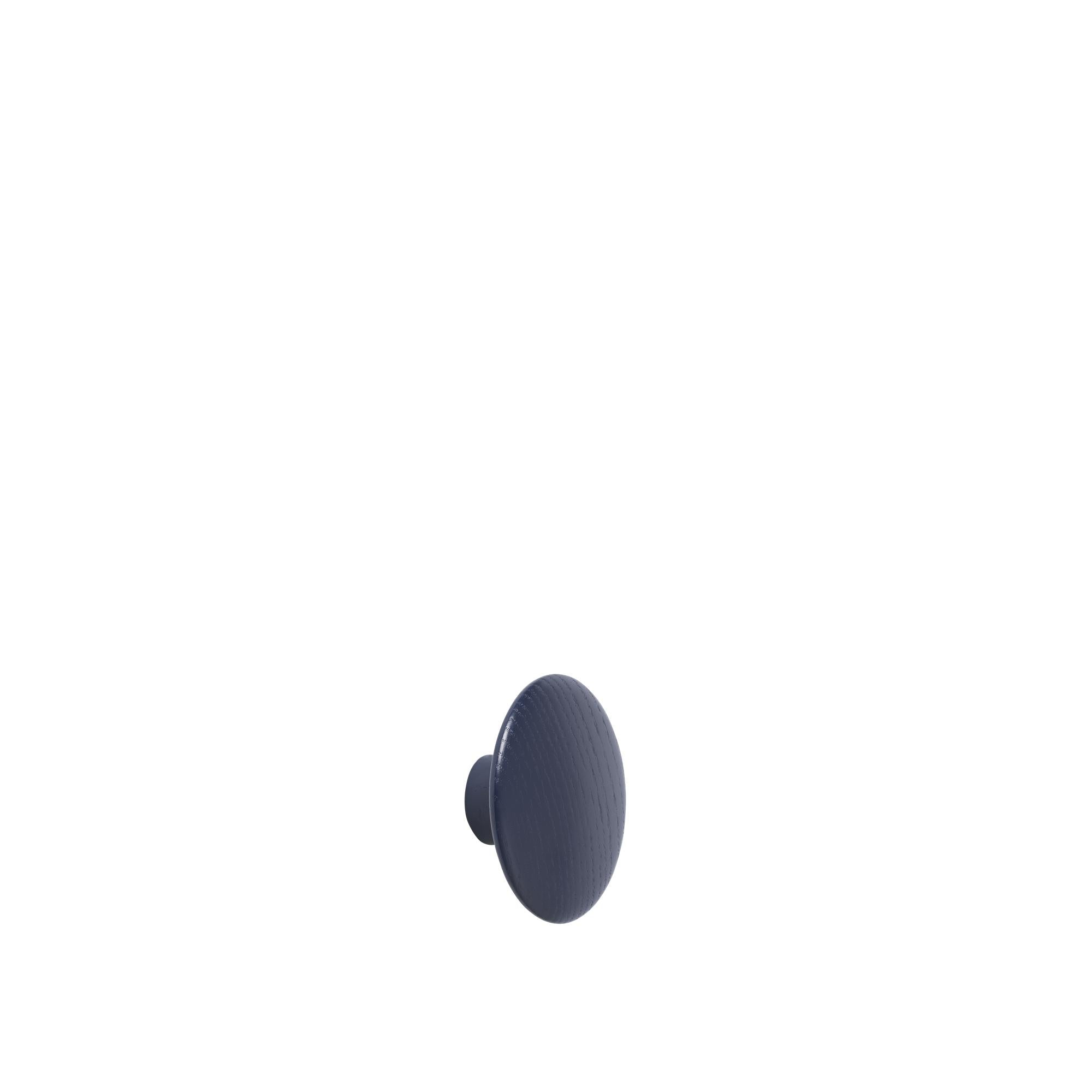 Muuto The Dots Hook Wood Midnight Blue Ø 9 cm, Midnight Blue