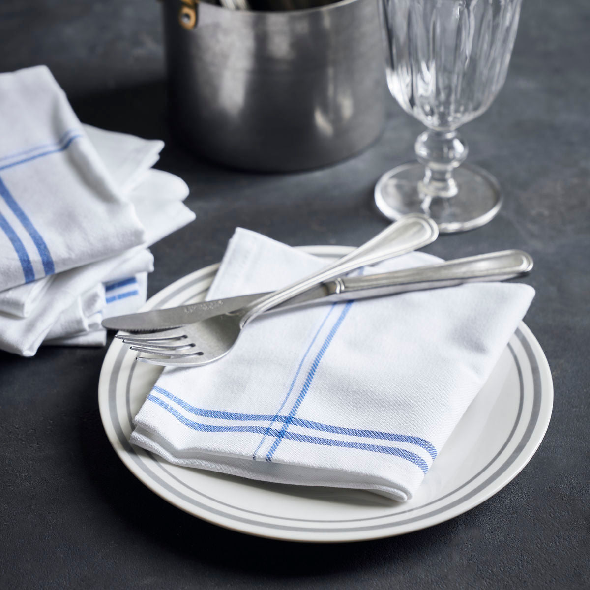 [product_category]-Nicolas Vahe Napkins, NVAmow, White/Blue-Nicolas Vahe-5707644821378-104030401-HOU-5