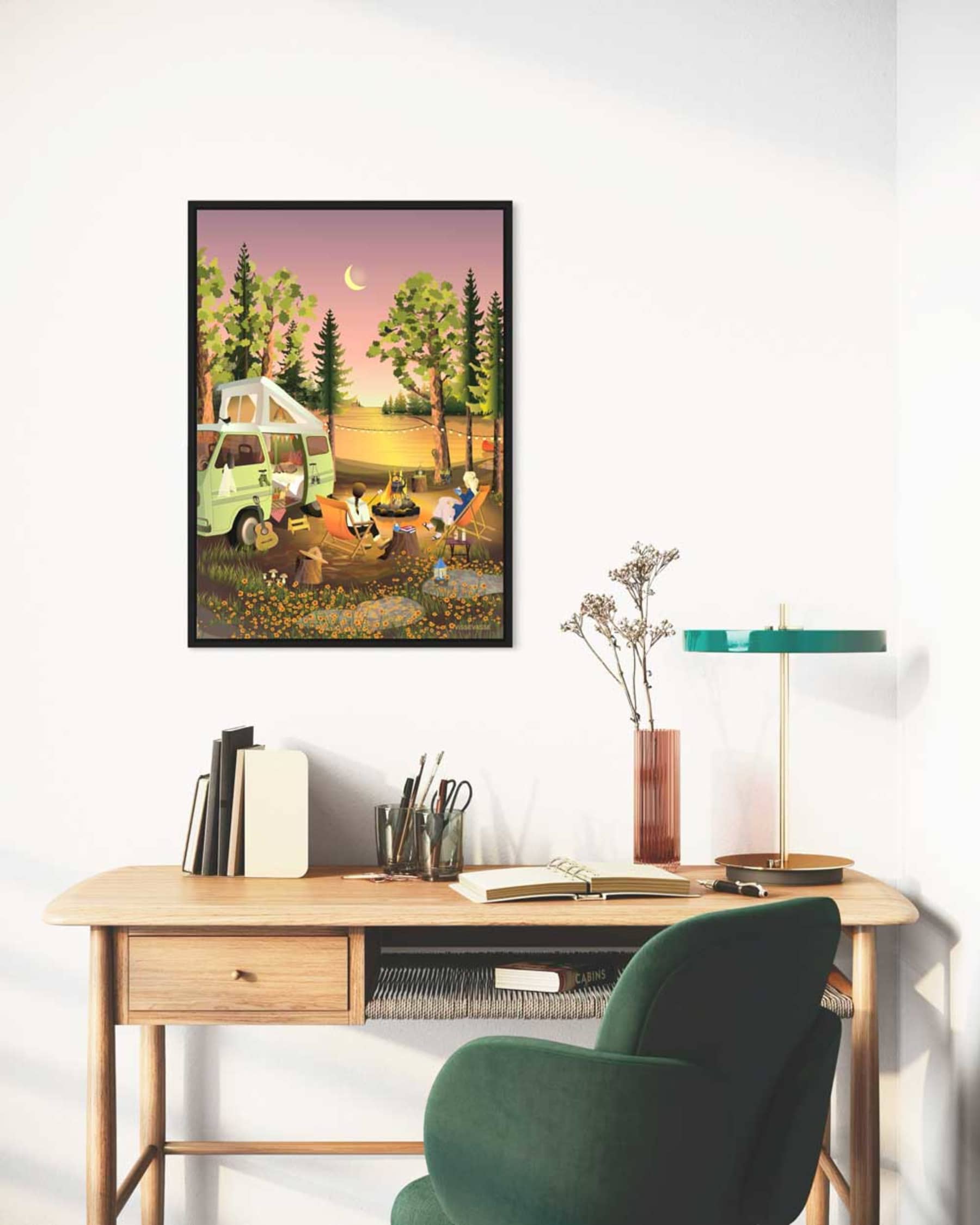 Vissevasse Van Life Poster, 30x40 Cm