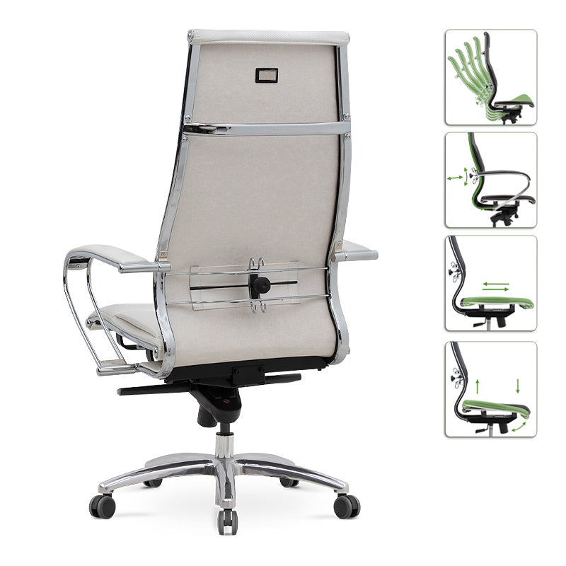 [product_category]-Office Chair CHARMANT White 70x70x124/134cm-Cyan Bella-RK21070-2