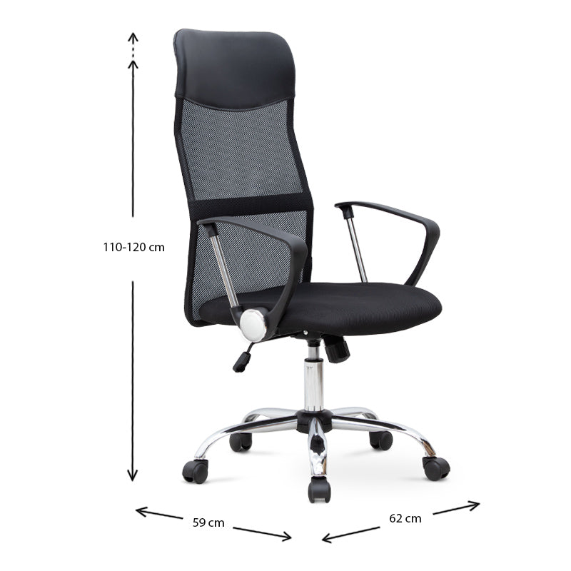 [product_category]-Office Chair MICHA Black 62x59x110/120cm-Cyan Bella-RK22505-9