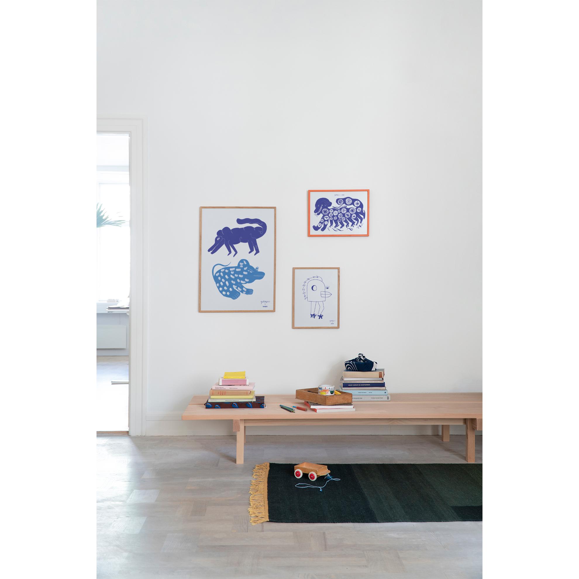 Paper Collective Chinese Dog Poster 30x40 Cm, Blue