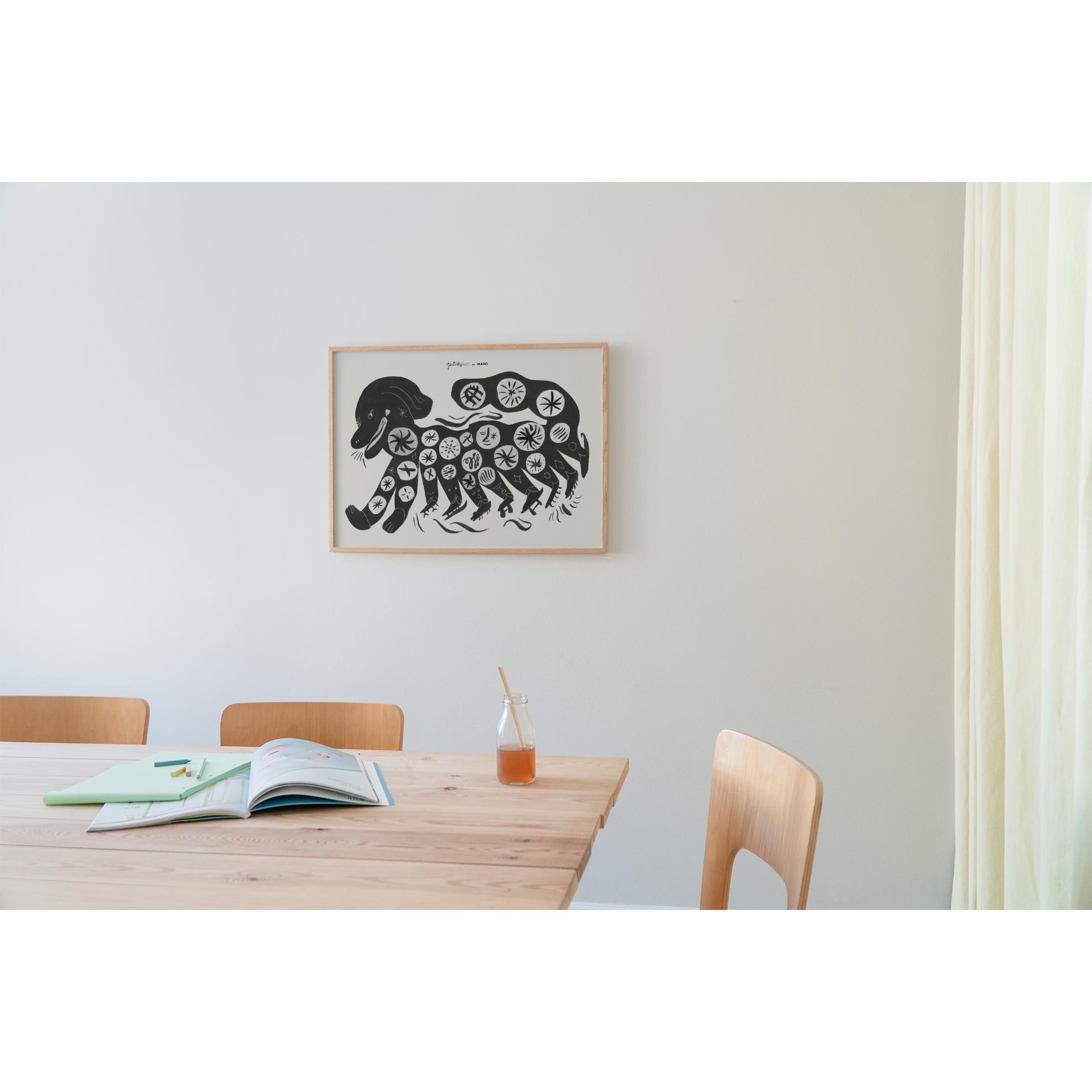 Paper Collective Chinese Dog Poster 50x70 Cm, Black