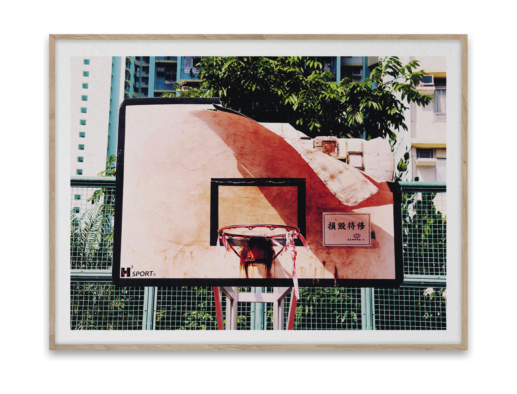 Ciudades colectivas de papel de baloncesto 06, cartel de Hong Kong, 30x40 cm