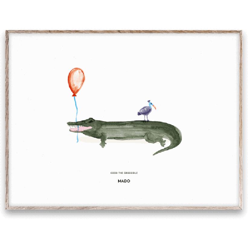 Paper Collective Coco The Crocodile Poster, 30x40 Cm