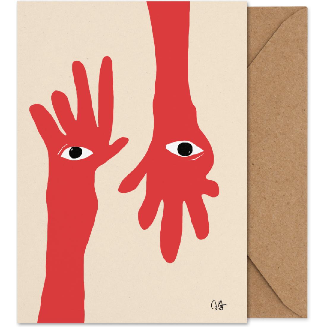 Papierkollektiv Hamsa Hands Art Card