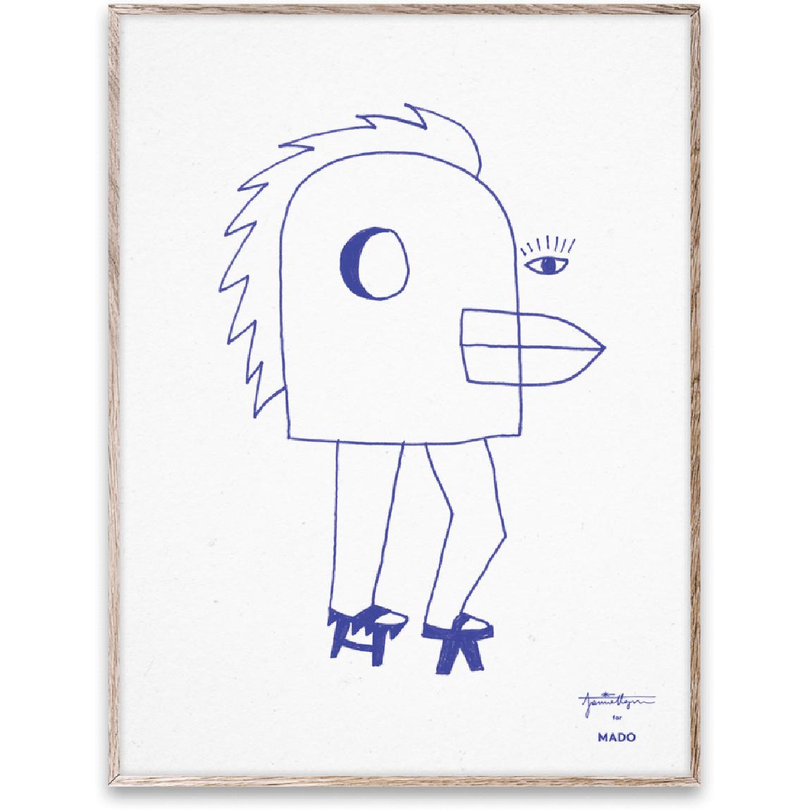 Papiercollectieve kop ox -poster, 30x40 cm