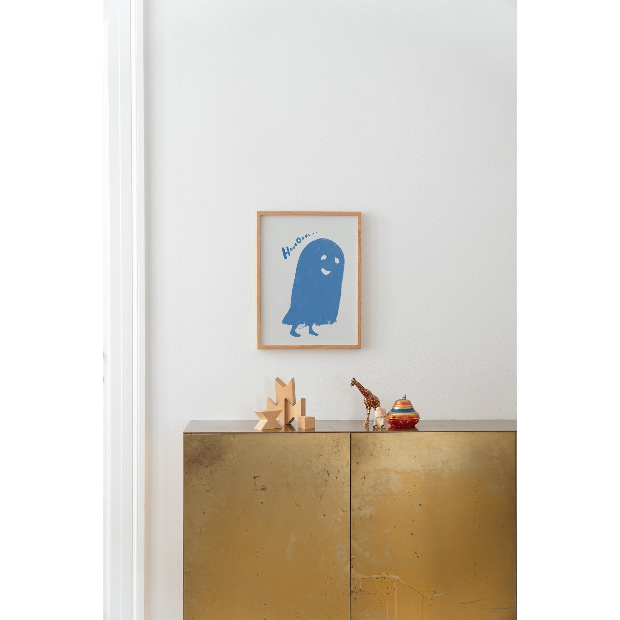 Paper Collective Houo Oouu Poster 30x40 cm, blauw