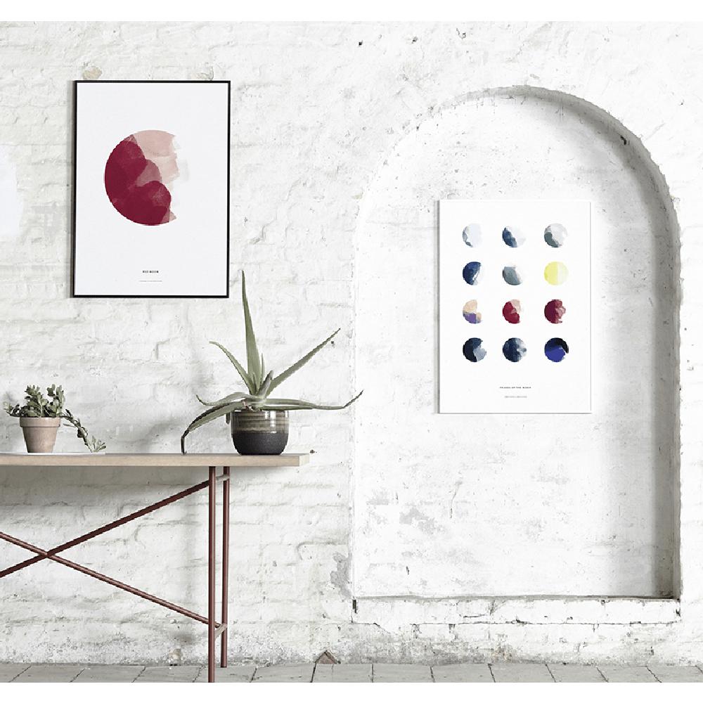 Paper Collective Moon Phases Poster, 50x70 Cm