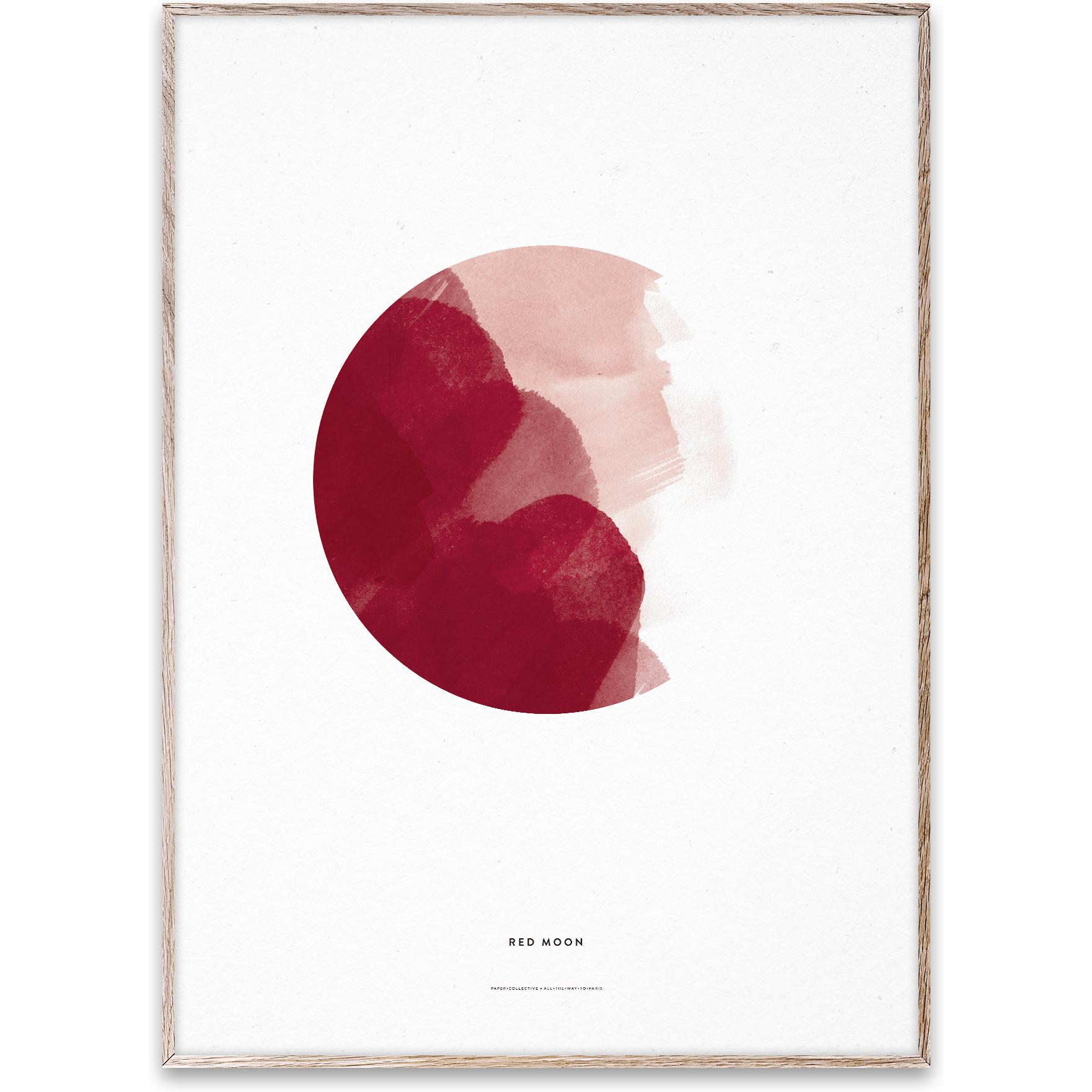 Affiche collective de la lune rouge papier, 50x70 cm