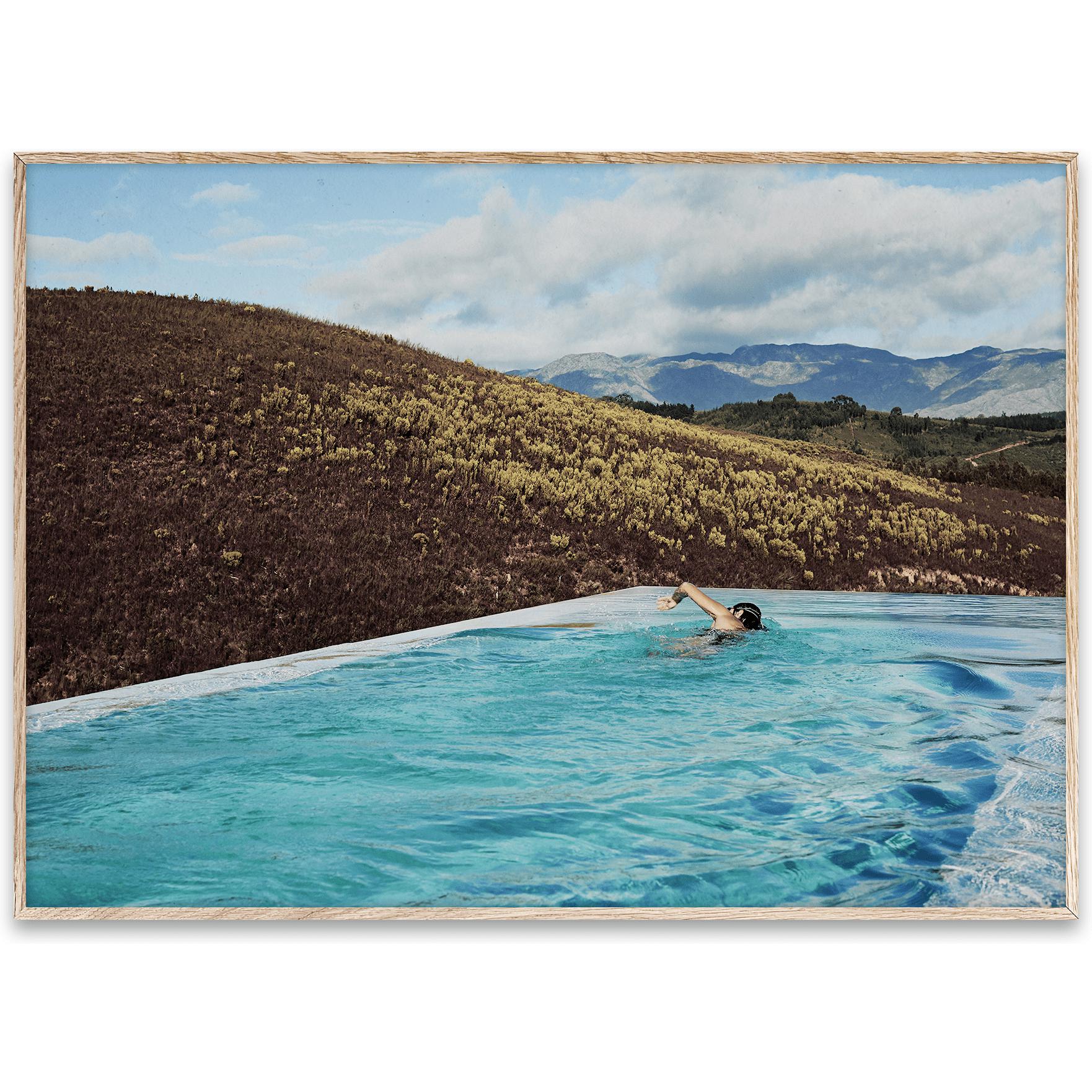 Affiche de natation collective en papier, 70x50 cm