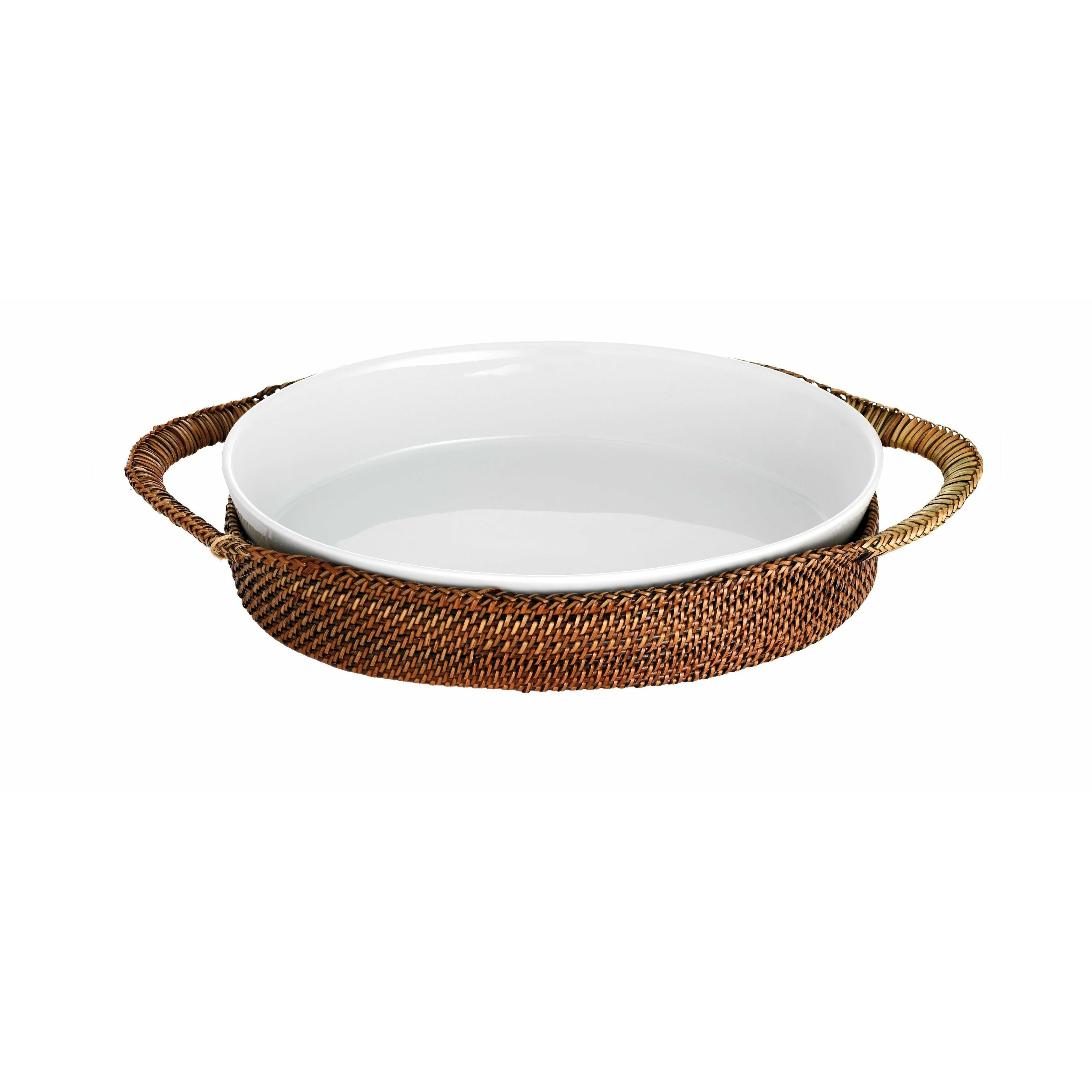 Cesta de pillivuyt oval l 31 cm, marrom claro/escuro