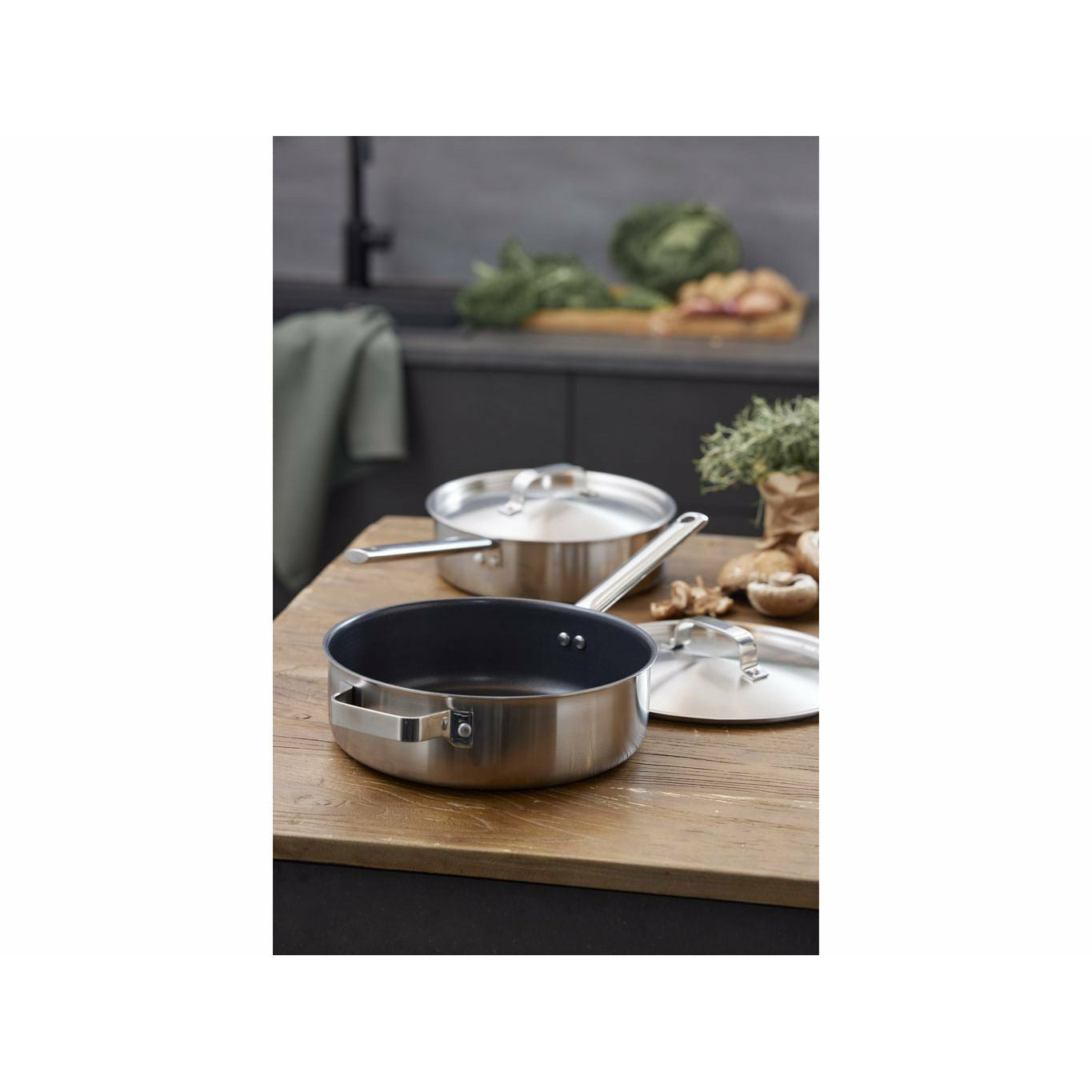 [product_category]-Pillivuyt Gourmet Somme Frying Pan With Lid Stainless Steel/Non Stick ø 26 Cm, Steel-Pillivuyt Gourmet-5722000245063-24506-PIL-2