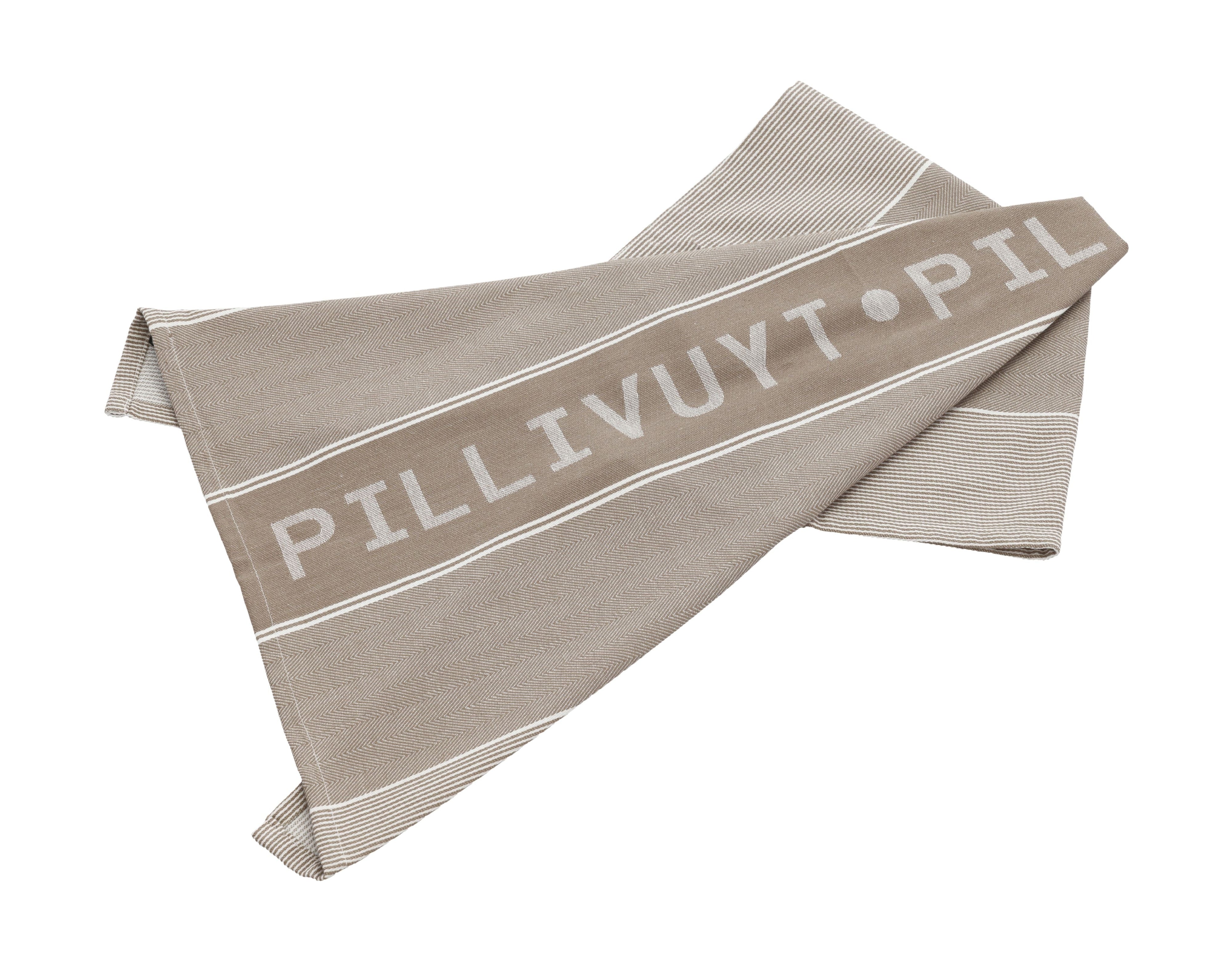 [product_category]-Pillivuyt Tea Towel 80x50 Cm, White/Fungi Brown-Pillivuyt-5722000306665-30666-PIL-1