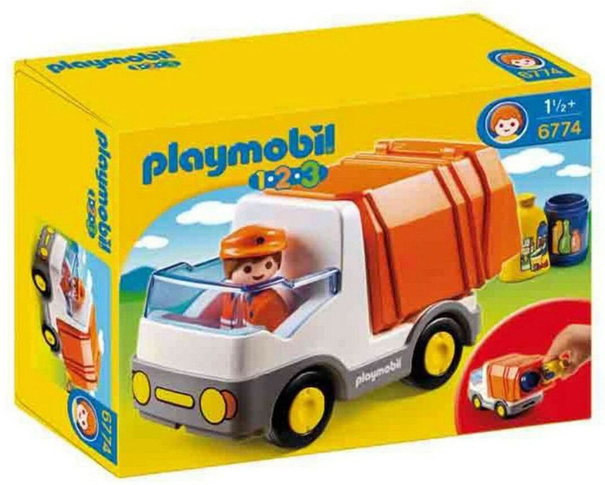 Playset Playmobil 1,2,3 Camion à ordures 6774