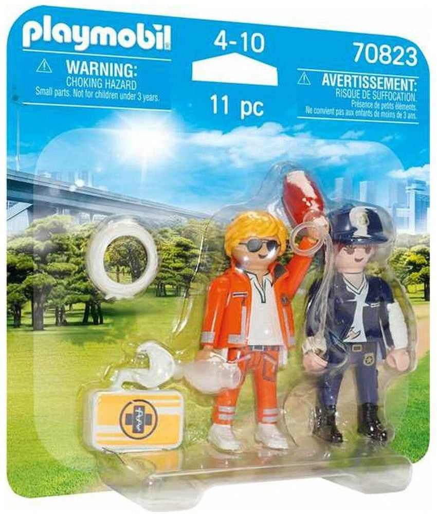 Playset Playmobil 70823 Doctor Police Officer 70823 (11 pcs)