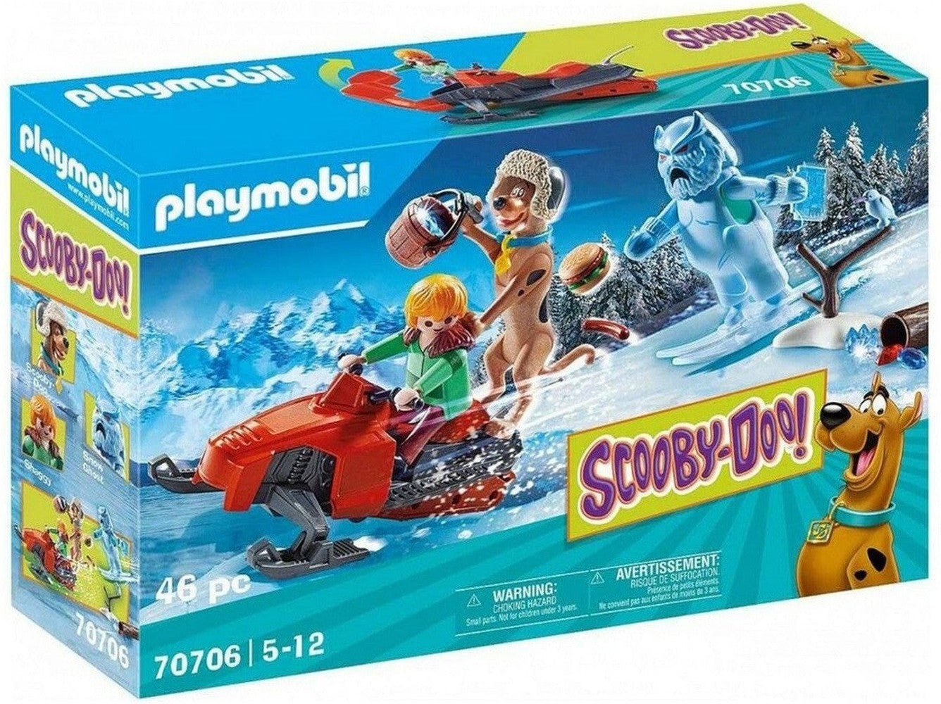 Playset Scooby Doo Adventure with Snow Ghost Playmobil 70706 (46 PC)