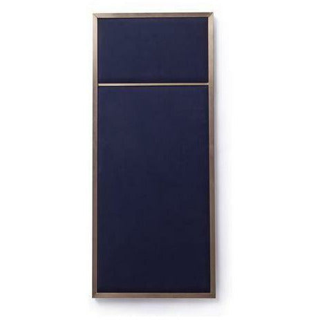 Espere a ser sentado Nouveau Pin Fabric and Brass Small, Azul