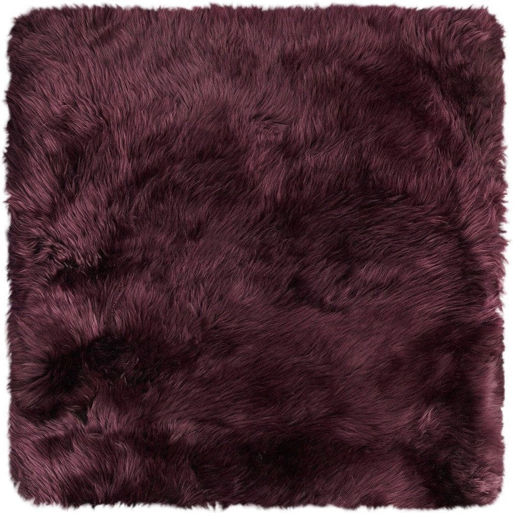 [product_category]-Plum purple genuine sheepskin chair pad | Square-Purple Bellerophon-plum-square-1