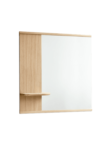 Espejo de pared Moebe con estante 70x72 cm, roble