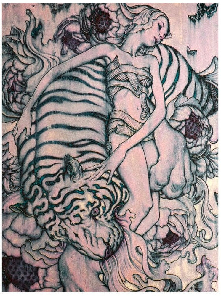 [product_category]-Print TIGER III by JAMES JEAN-Magenta Raspberry-Print TIGER III by JAMES JEAN-1