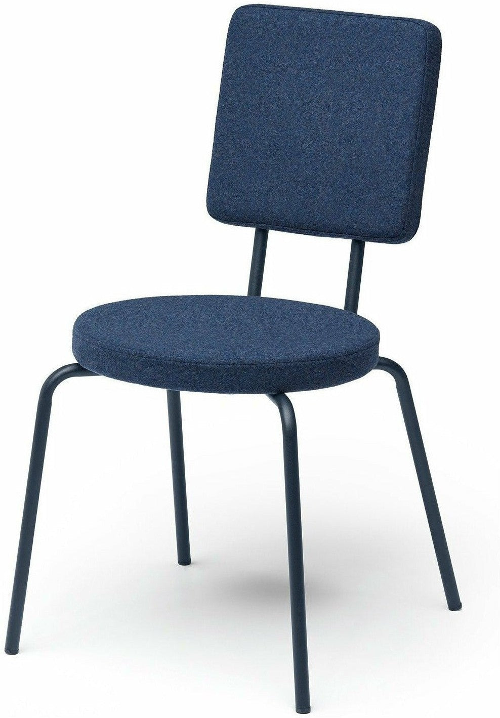 Puik Option Chair siège rond / dossier carré, bleu foncé