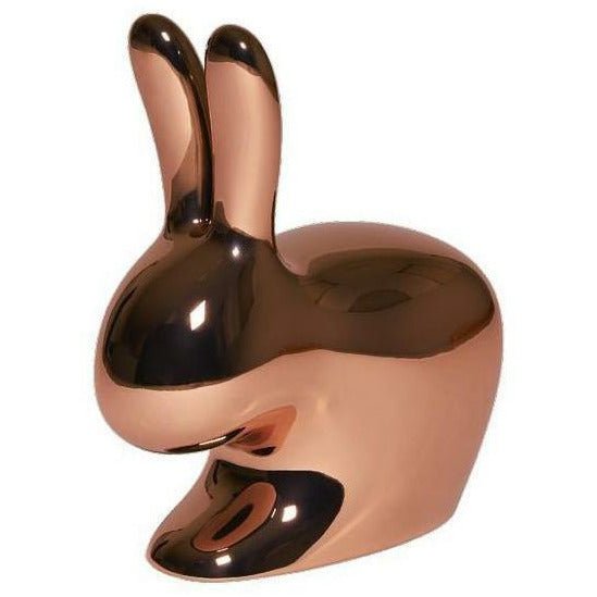 Chaise de lapin baby qeeboo finition en métal, cuivre