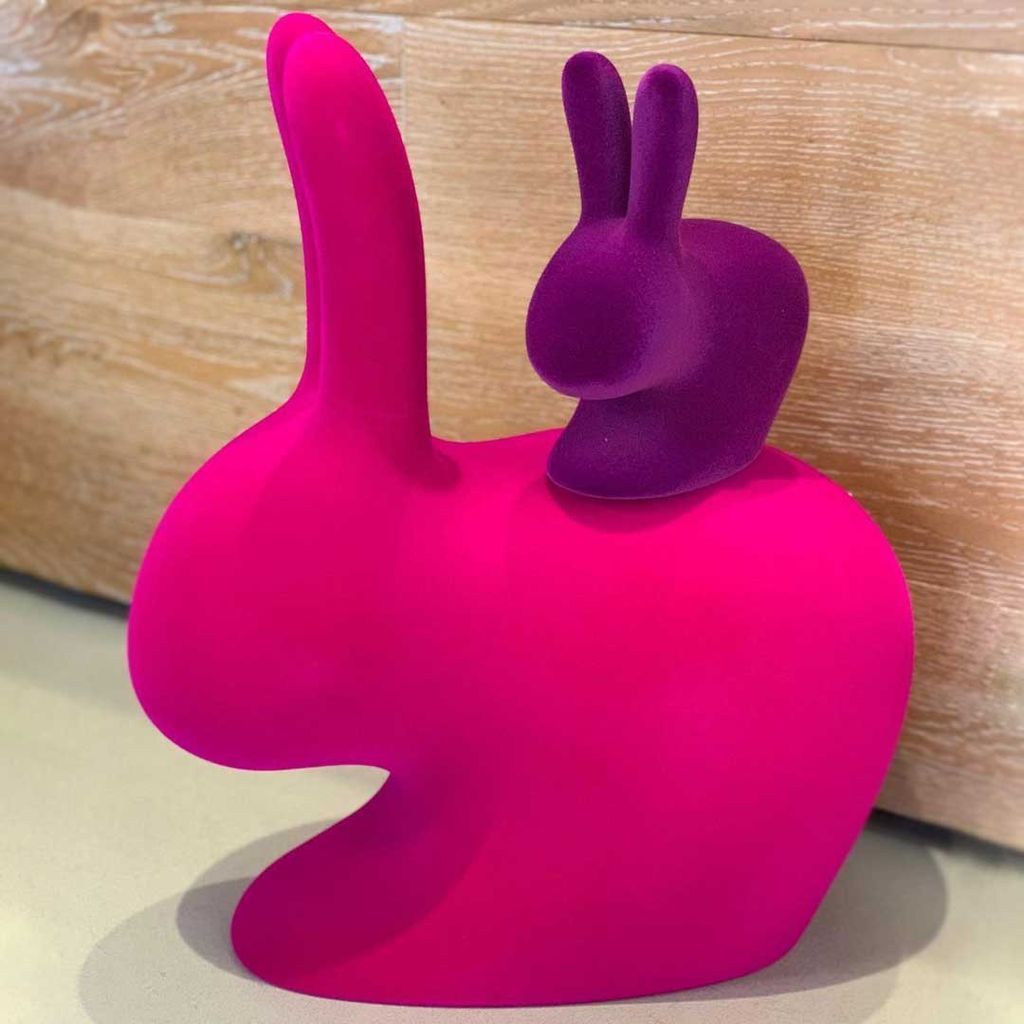 [product_category]-Qeeboo Bunny Chair Velvet Finish, Red-Qeeboo-8052049053143-90010RE-QEE-7