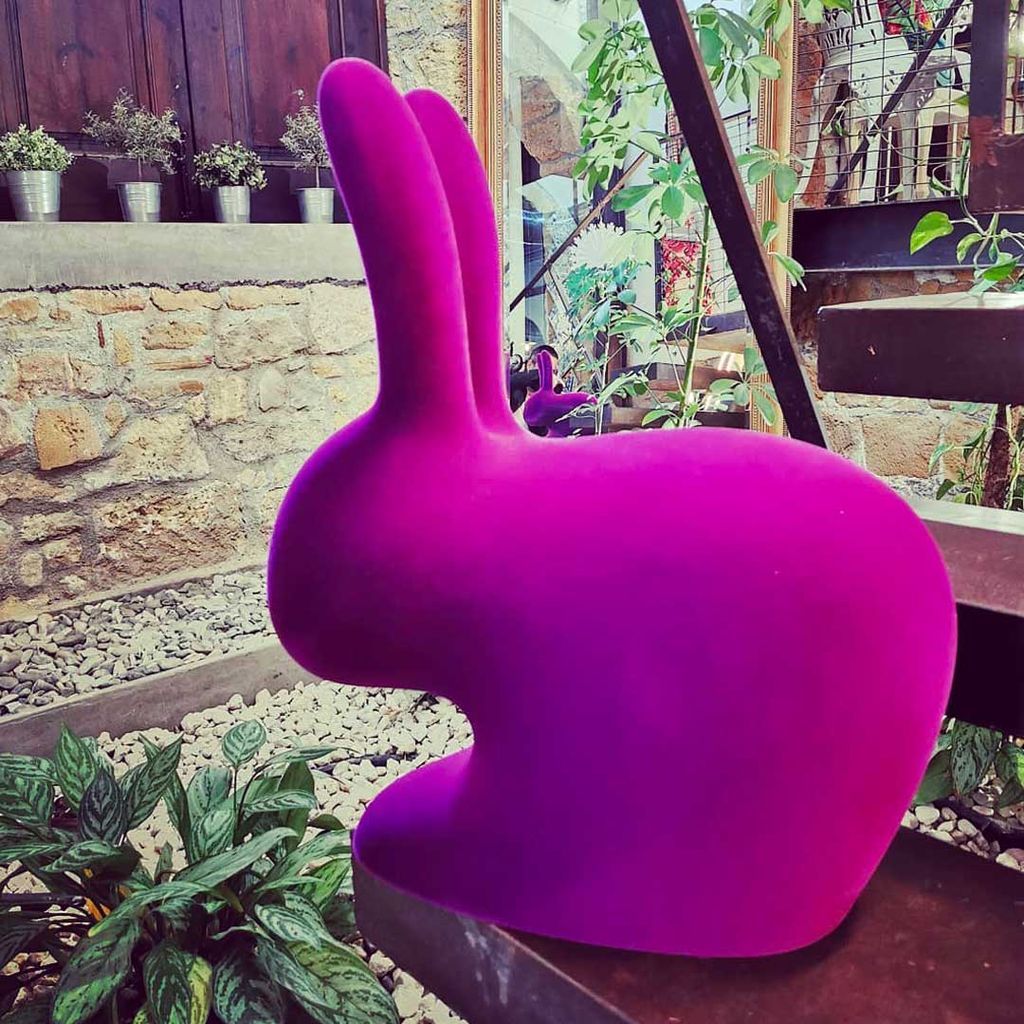 [product_category]-Qeeboo Bunny Chair Velvet Finish, Violet-Qeeboo-8052049053150-90010VI-QEE-13