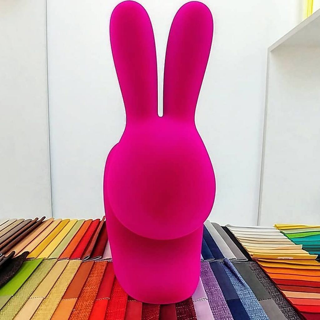 [product_category]-Qeeboo Bunny Chair Velvet Finish, Violet-Qeeboo-8052049053150-90010VI-QEE-9