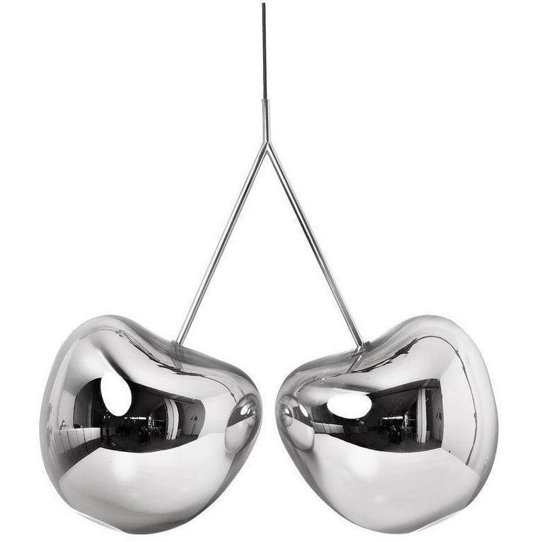 Qeeboo Cherry Suspension Lamp metal acabado de Nika Zupanc, plata