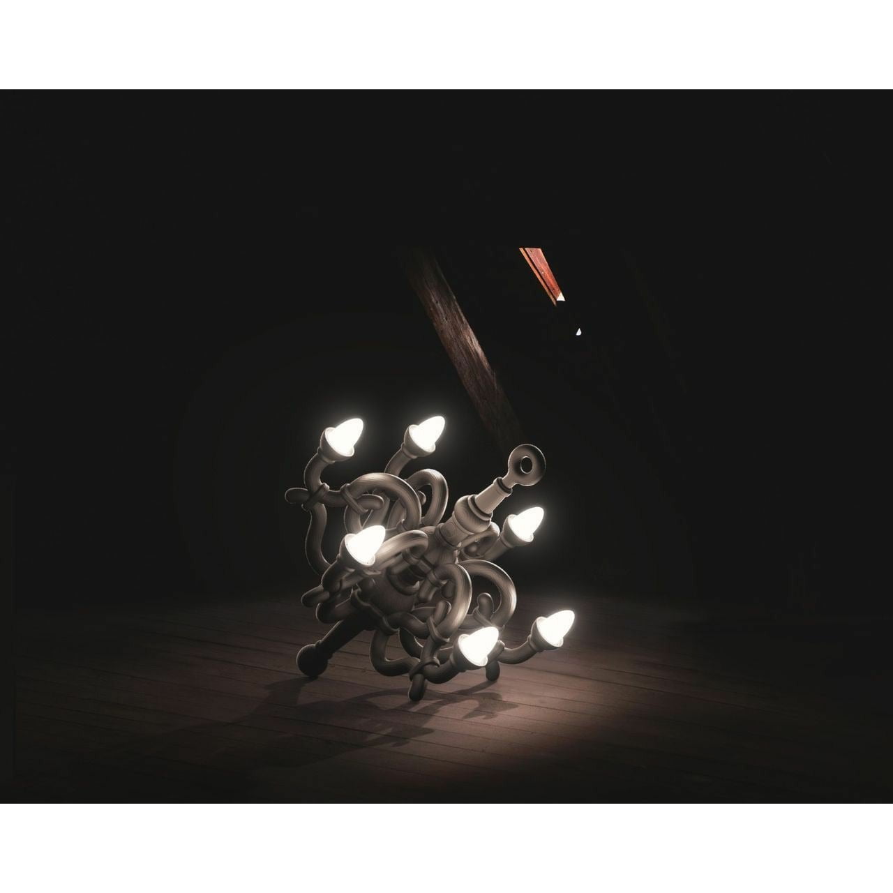 [product_category]-Qeeboo Fallen Chandelier Table Lamp M, Black-Qeeboo-8052049055789-37001BL-QEE-3