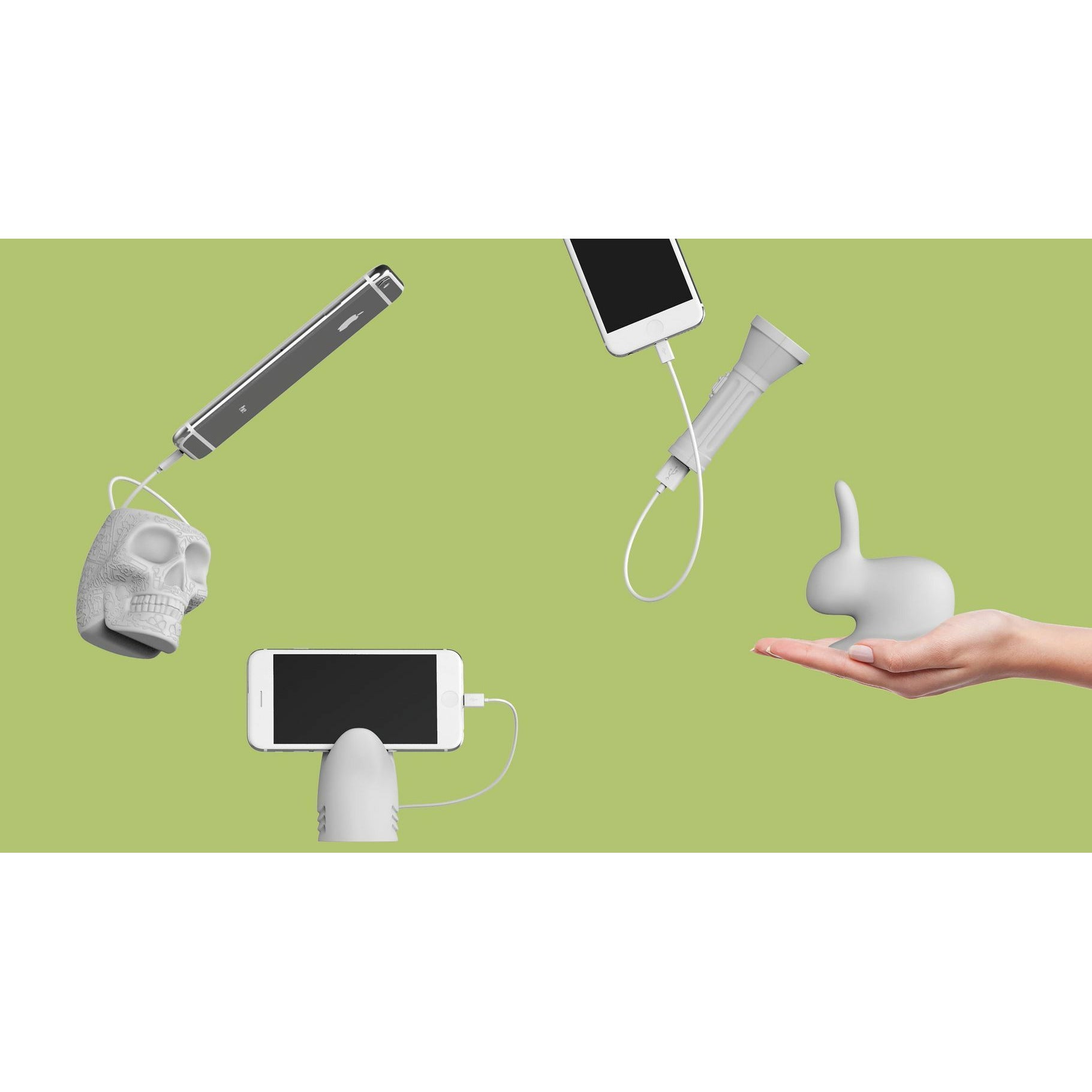 [product_category]-Qeeboo Flash Mini Portable Charger, Green-Qeeboo-8052049053242-11008GEX5-QEE-4