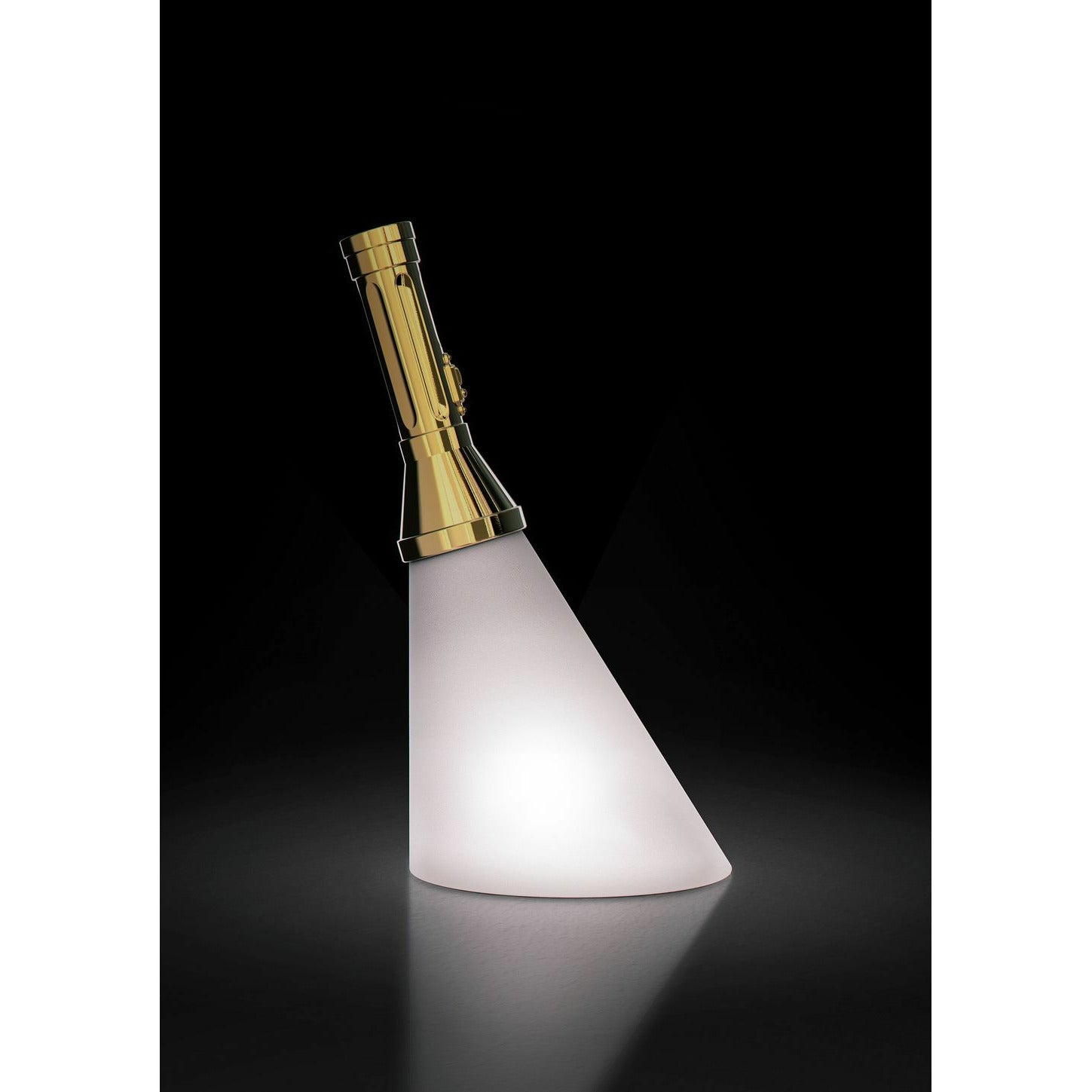 [product_category]-Qeeboo Flash Rechargeable Led Table Lamp Metal Finish H 48 Cm, Titanium-Qeeboo-8052049051286-11003TI-M-QEE-4