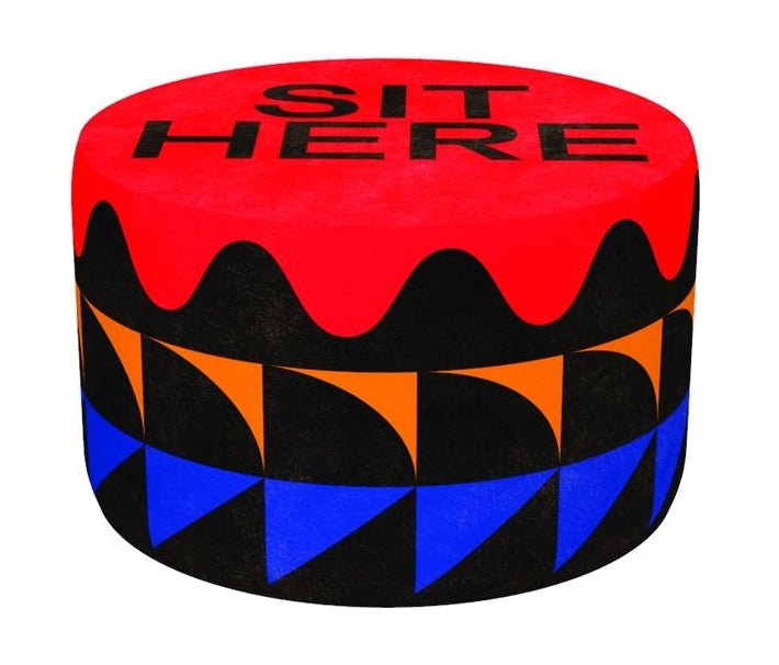 [product_category]-Qeeboo Oggian Pouf Sit Here, Red, M-Qeeboo-8052049058582-46002SR-QEE-1