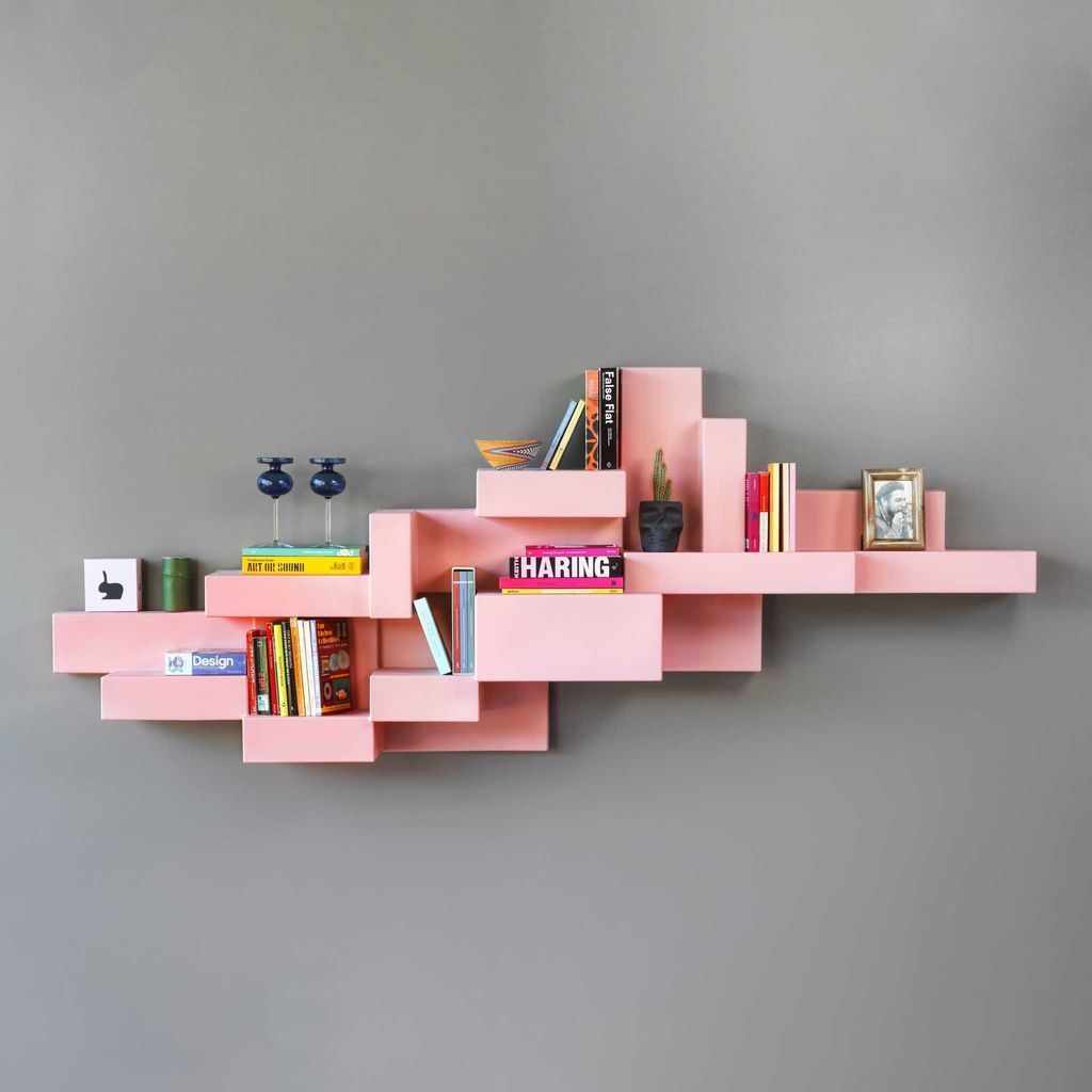 [product_category]-Qeeboo Primitive Bookcase By Studio Nucleo, Pink-Qeeboo-44001PI-QEE-2