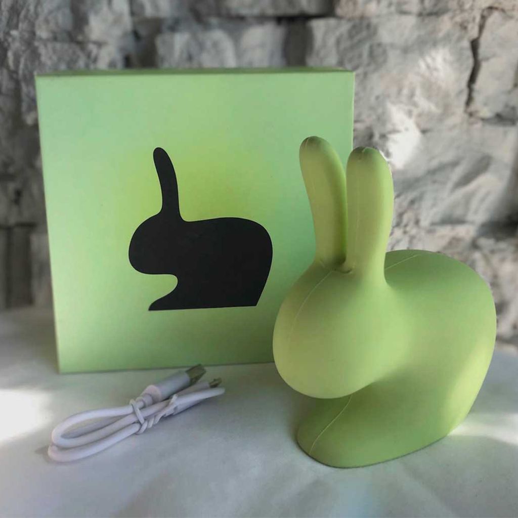 [product_category]-Qeeboo Rabbit Mini Portable Charger, Pink-Qeeboo-8052049053396-90008PIX5-QEE-5
