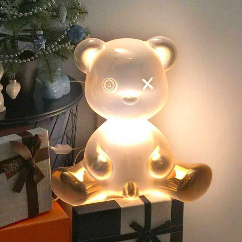 [product_category]-Qeeboo Teddy Boy Table Lamp With Cable Metal Finish, Copper-Qeeboo-8052049054812-24002CO-M-QEE-2