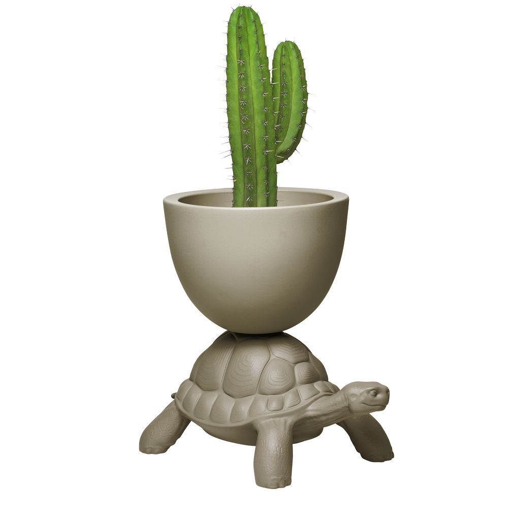 [product_category]-Qeeboo Turtle Carry Flowerpot And Champagne Cooler, Grey-Qeeboo-8052049055659-36004DG-QEE-3