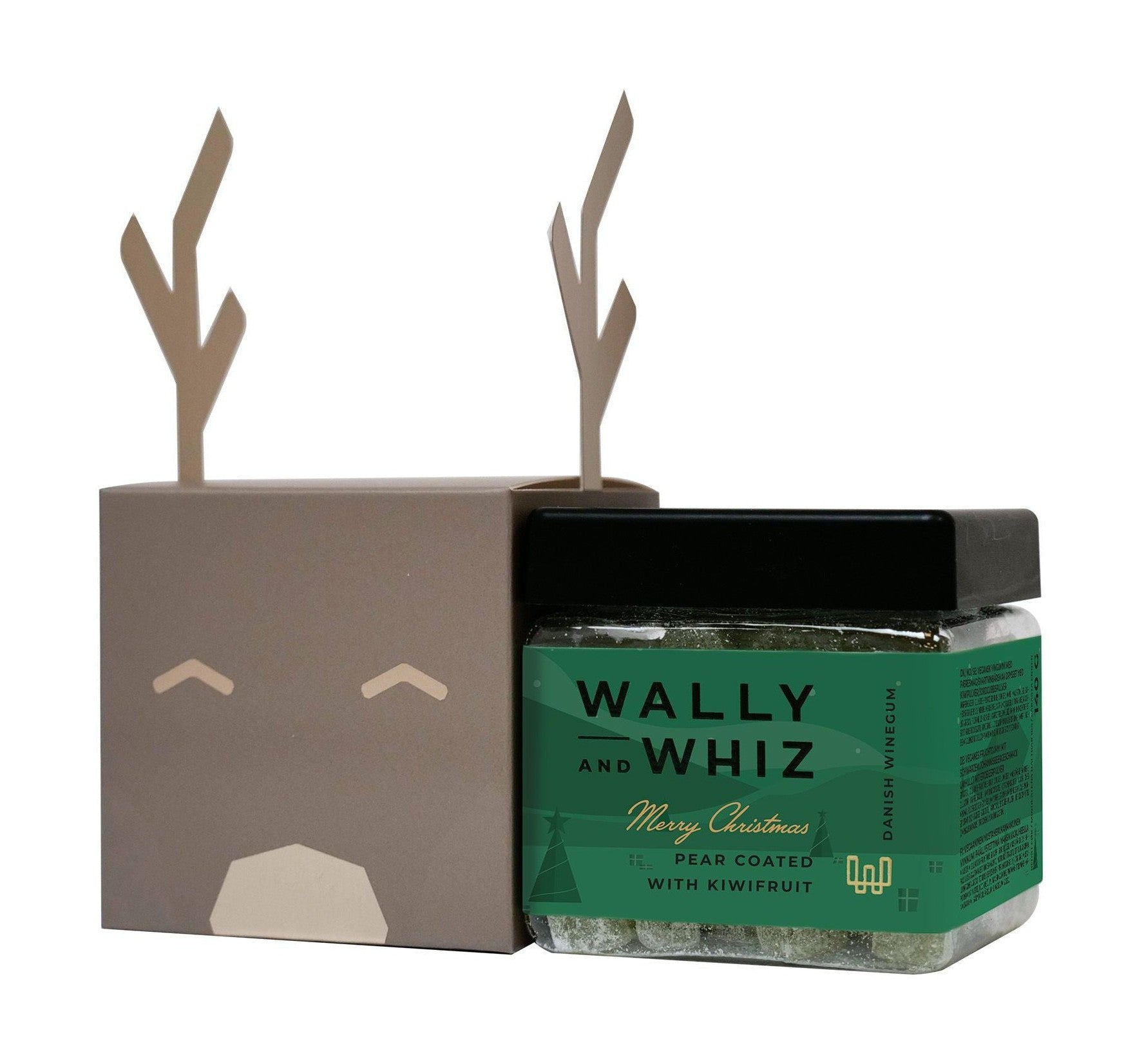 Wally und Whiz Rentier Grau 1 Kleine Würfel Birne mit Kiwi 140g