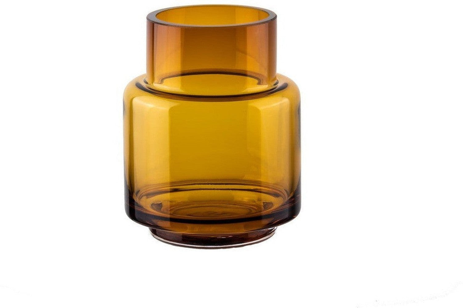 [product_category]-Retro style small modern classy design vase, amber color, TYLER07AM-Harlequin Poplar-TYL07AM-1