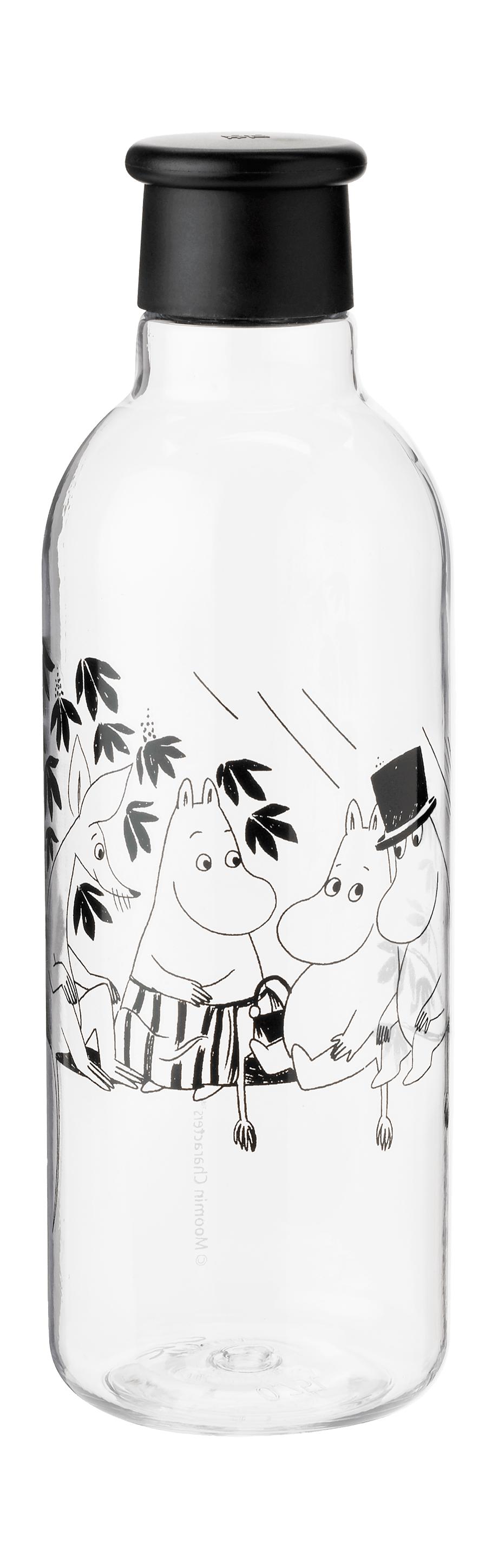 Rig tig rig tig x moomin vandflaske II 0,75 l, moomin sort