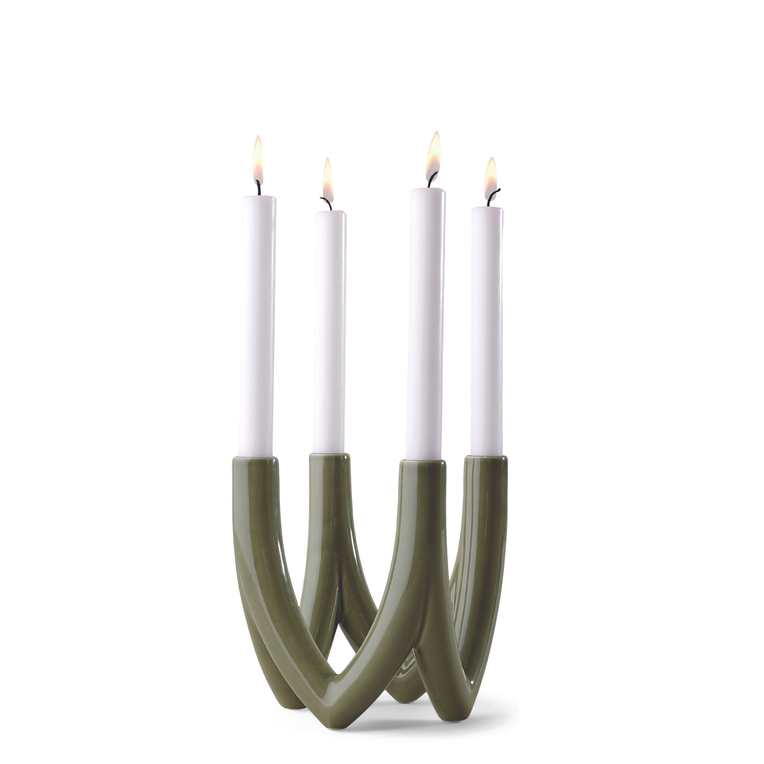 [product_category]-Ro Collection Chandelier Candle Holder With 4 Arms, Olive Green-Ro Collection-5712129028067-RD1125-035-ROC-2